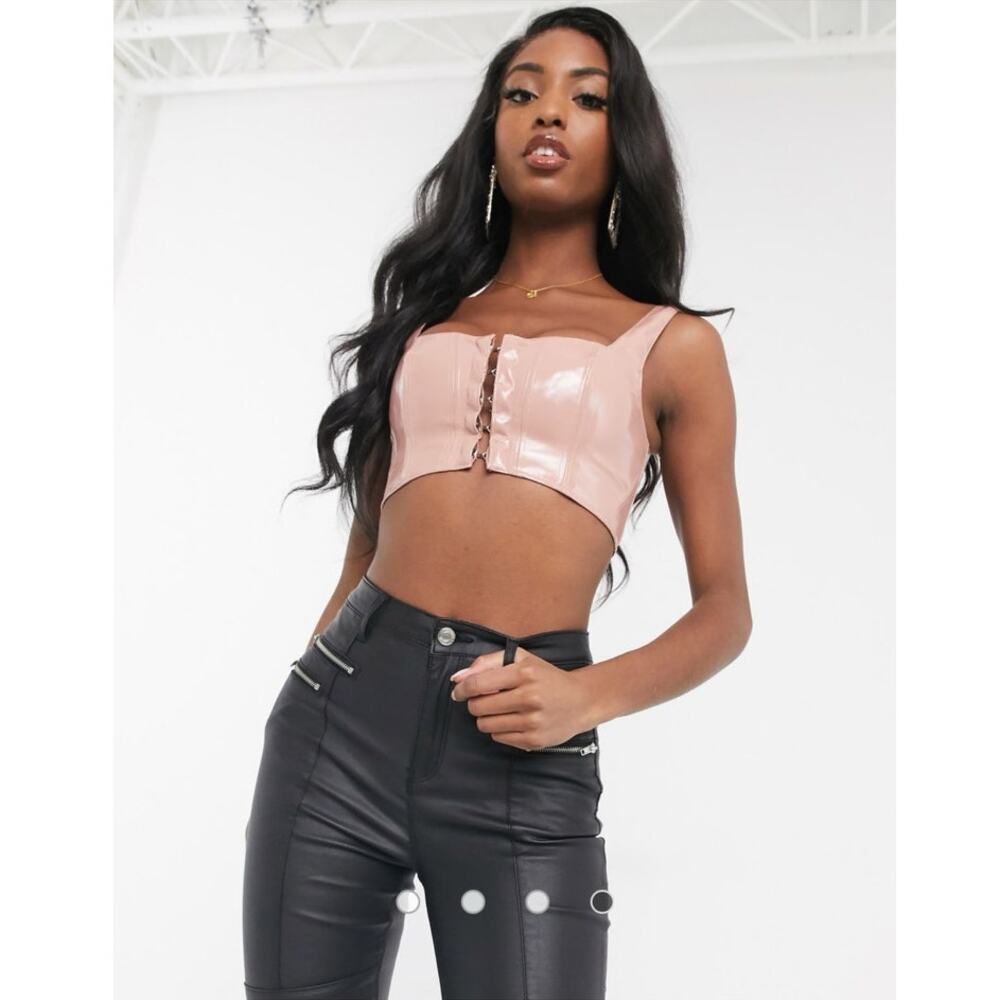 Missguided Moto coated vice skinny jeans in black with zip details size 12 $45 - Picture 4 of 12